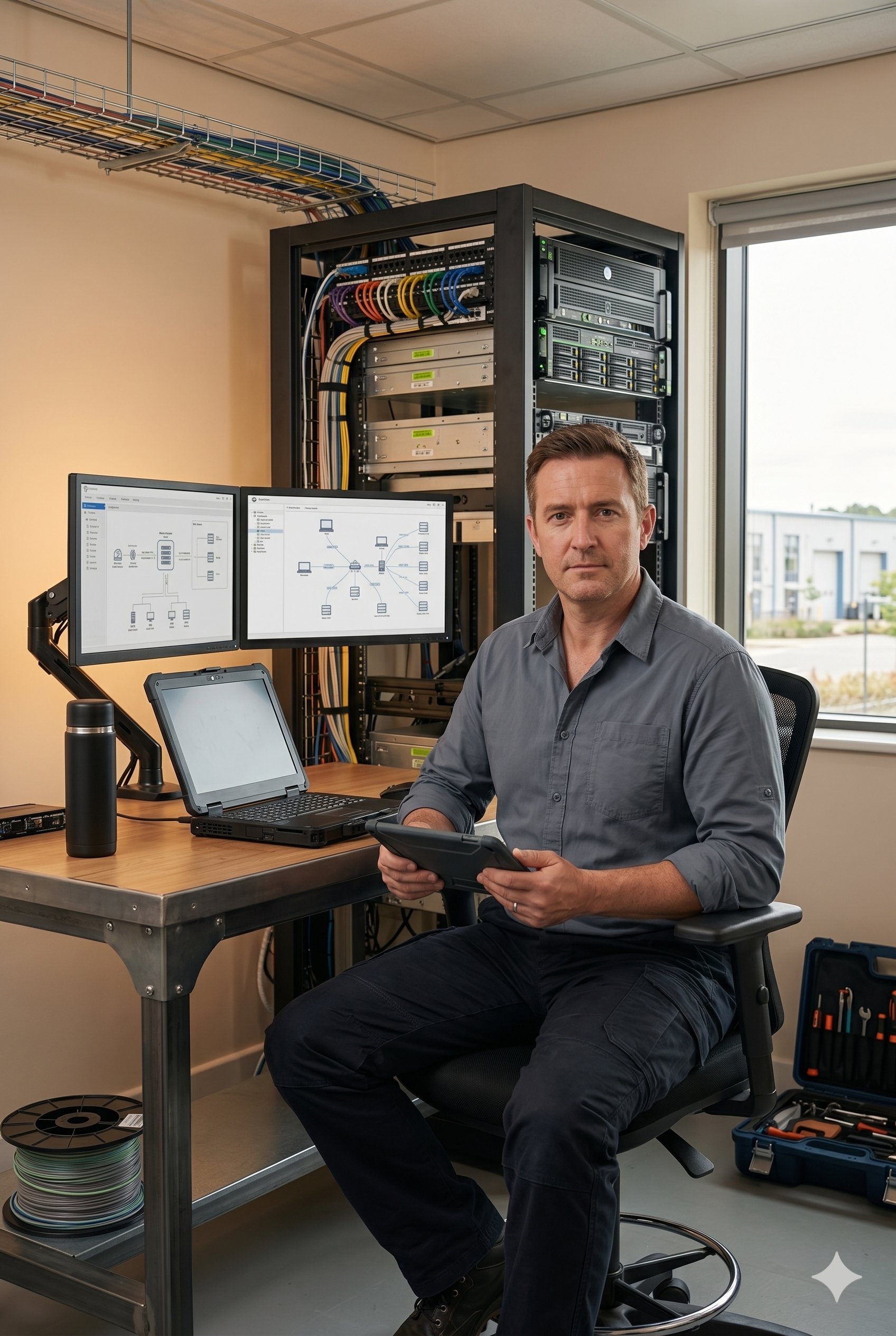 IT infrastructure professional in server environment